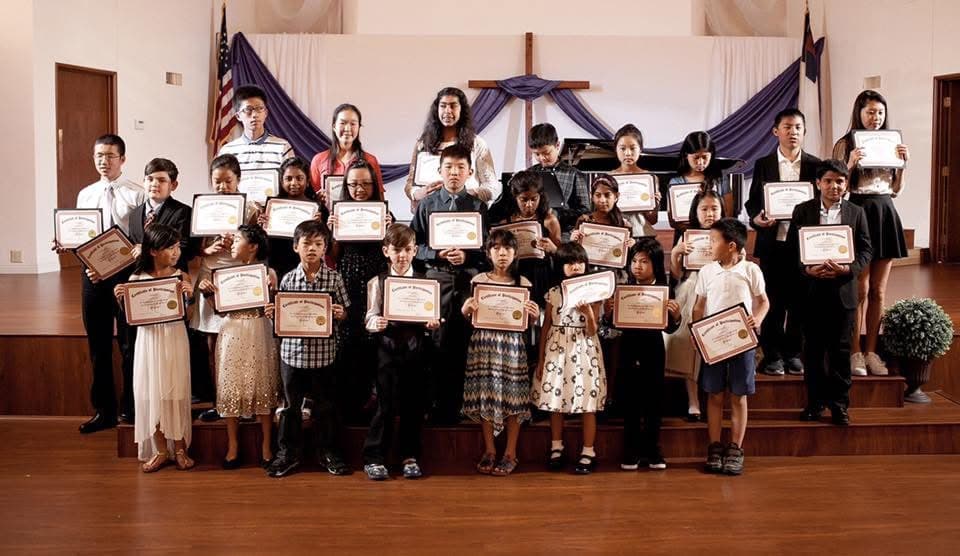 Recital ceremony — award recipients